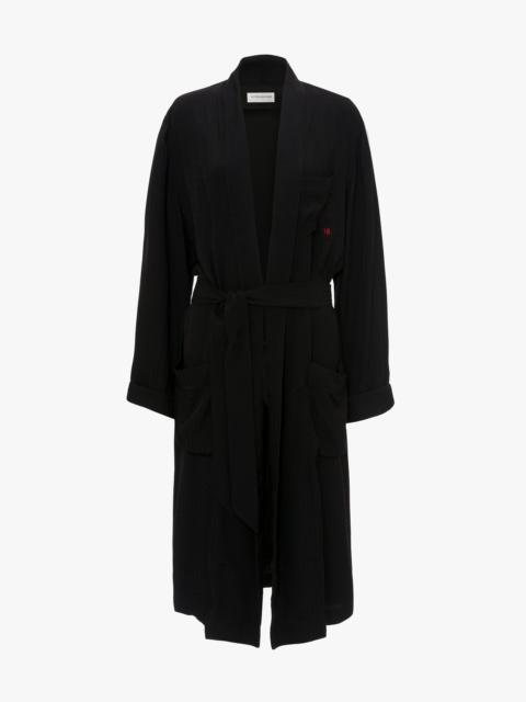 Pyjama Robe In Black Monogram