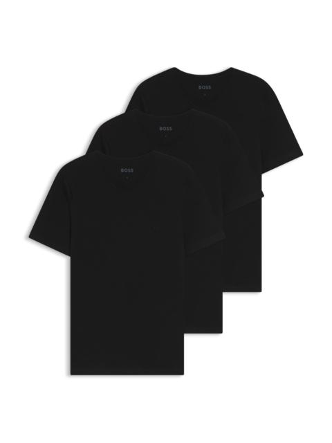 THREE-PACK OF V-NECK T-SHIRTS IN COTTON JERSEY