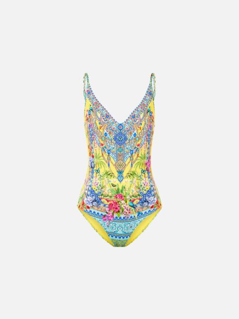 V NECK UNDERWIRE ONE PIECE WITH SCOOP BACK