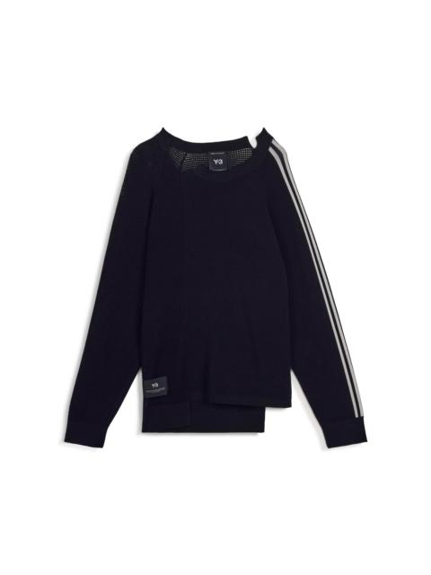 Y-3 LOGO KNIT SWEATSHIRT – BLACK