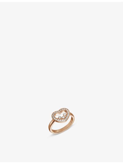 Happy Diamonds Icons 18ct rose-gold and 0.35ct diamond ring