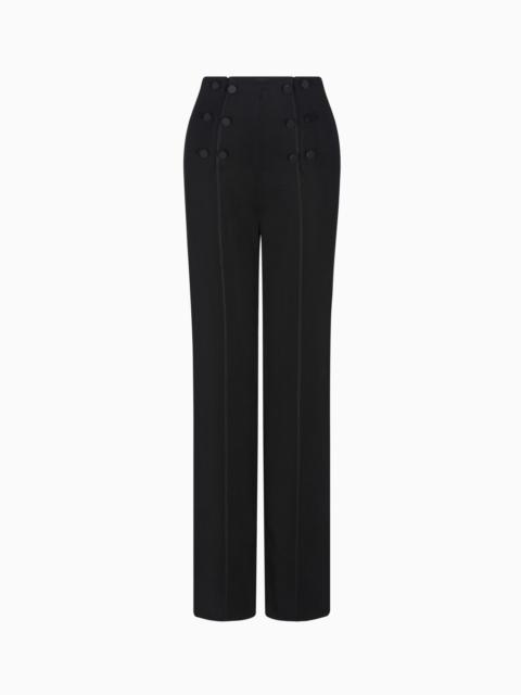 STRAIGHT-CUT, VISCOSE JERSEY TROUSERS
