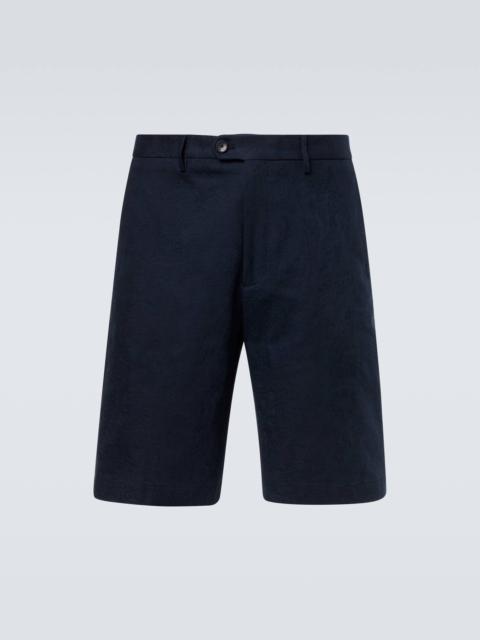 Cotton-blend Bermuda shorts