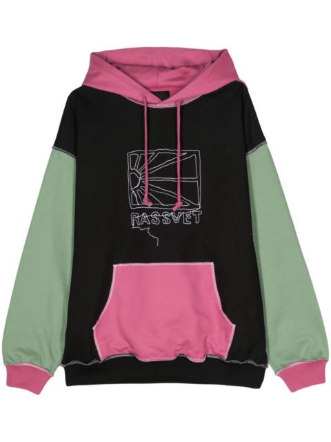 logo-embroidered cotton hoodie