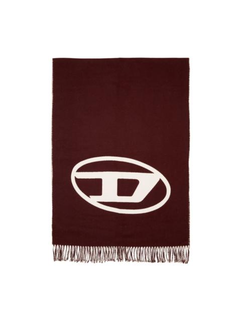 S-Tevie oval D-logo fringed-edge scarf