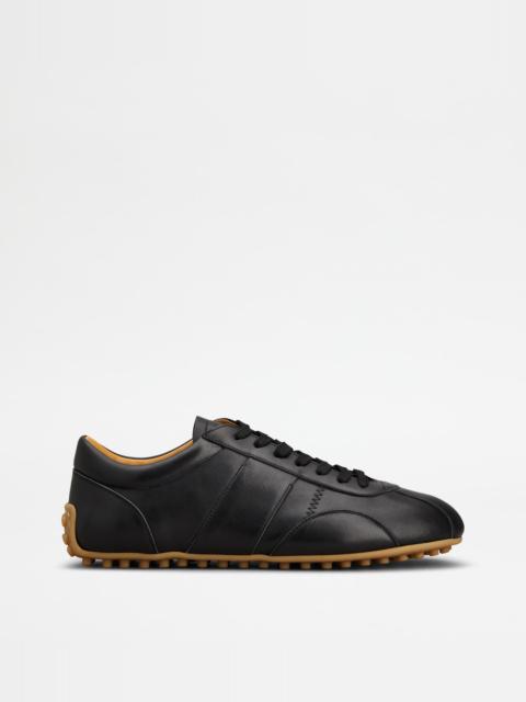 TOD'S T MARATHON SNEAKERS IN LEATHER - BLACK