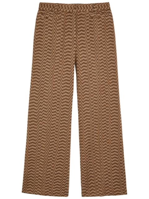 Missoni Chevron Wide-leg Wool-blend Trousers