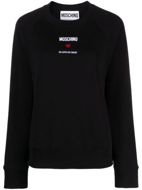 embroidered-logo cotton sweatshirt