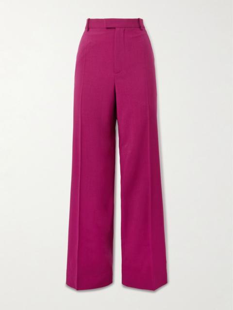 Twill wide-leg pants Magenta
