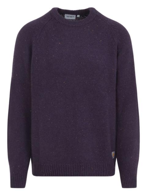 speckled raglan sweater