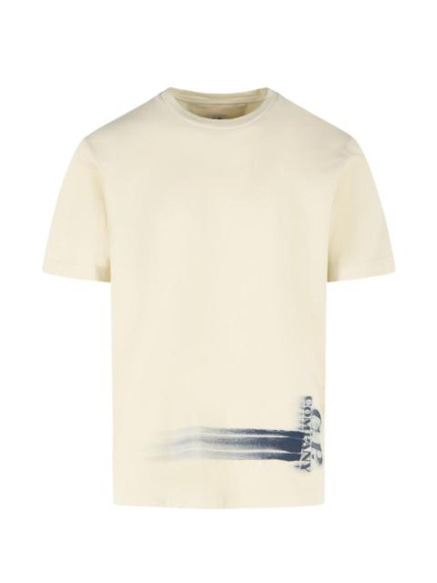 ribbed-neck graphic T-shirt