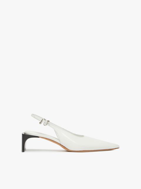 ATTILA Low slingbacks in shiny calfskin with a pointed toe