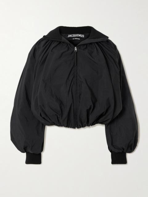 The Pallone Gathered Shell Bomber Jacket