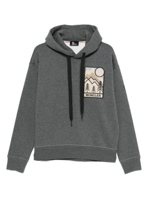 logo-appliqué hoodie