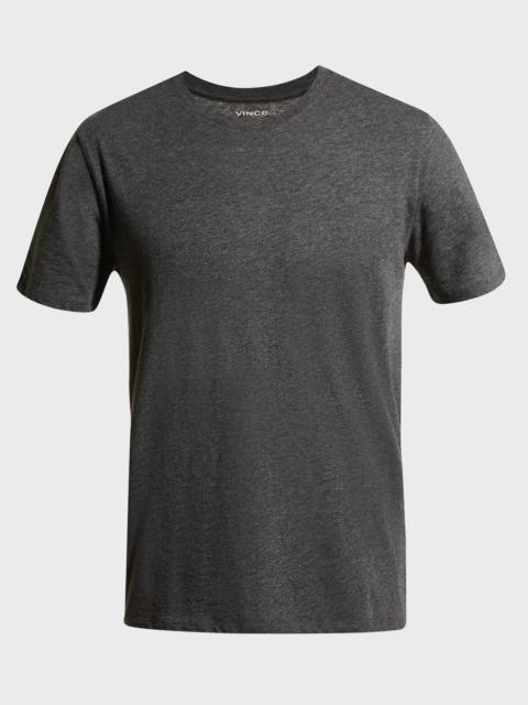 Men's Short-Sleeve Pima Crewneck Jersey T-Shirt, Black