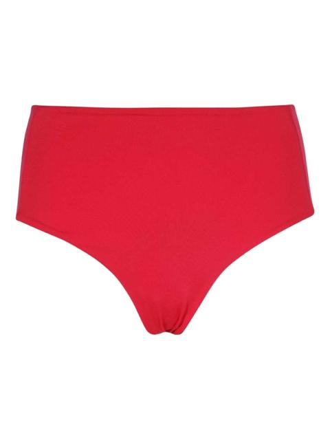 high-waist logo-plaque bikini bottoms