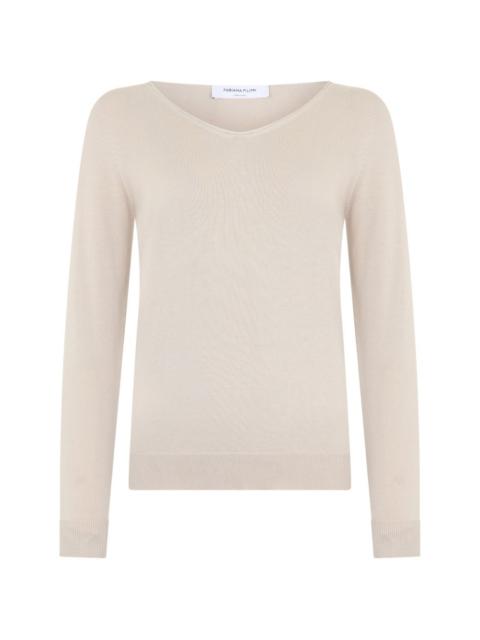 long-sleeve round-neck jumper