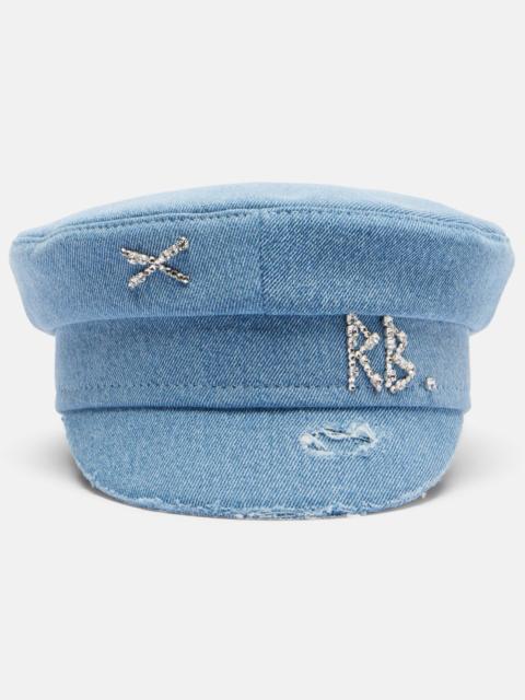 Embellished cotton hat