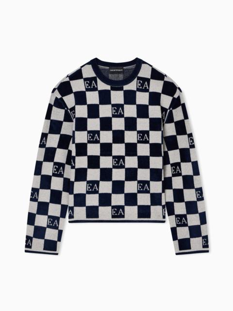 JACQUARD CHENILLE JUMPER WITH PATTERN