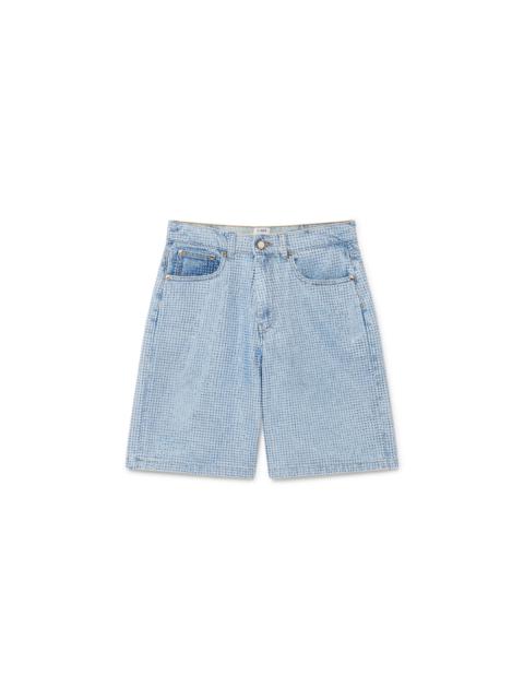 Crystal Embellished Denim Shorts | Casablanca Paris