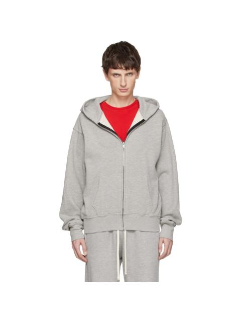 Gray Heavyweight Zip Hoodie