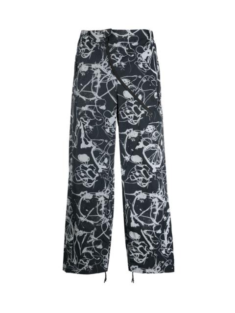 ABSTRACT-PRINT STRAIGHT-LEG TROUSERS