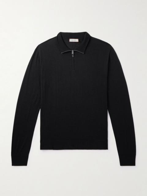 Nuvola Merino Wool Half-Zip Sweater Black