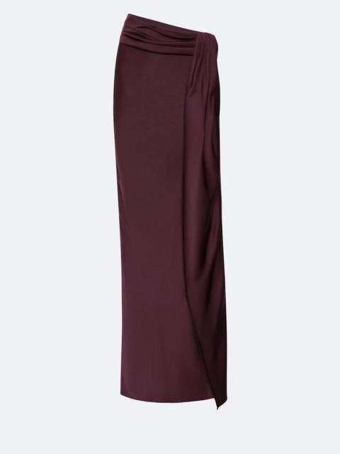 Lightweight Satin Asymmetric Maxi Skirt