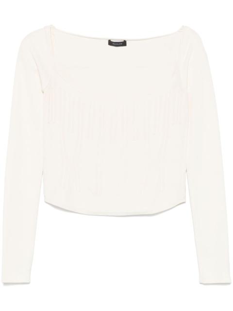 boning-detail sweater