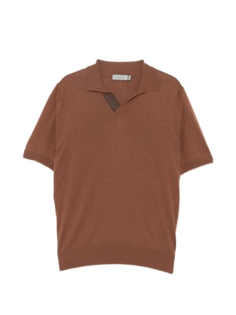 short-sleeve open collar polo shirt