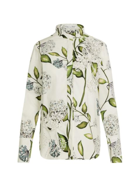 flower poplin shirt