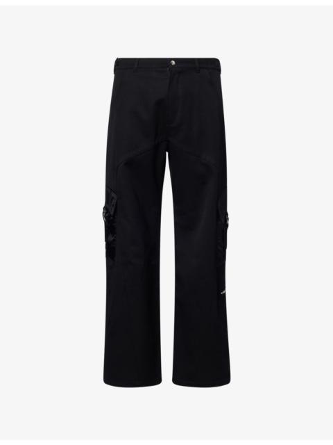Patch-Pockets Cargo Cotton Trousers