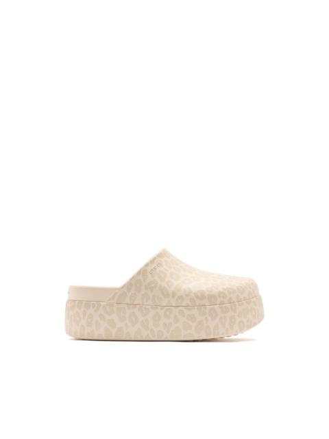 Dylan leopard platform slides