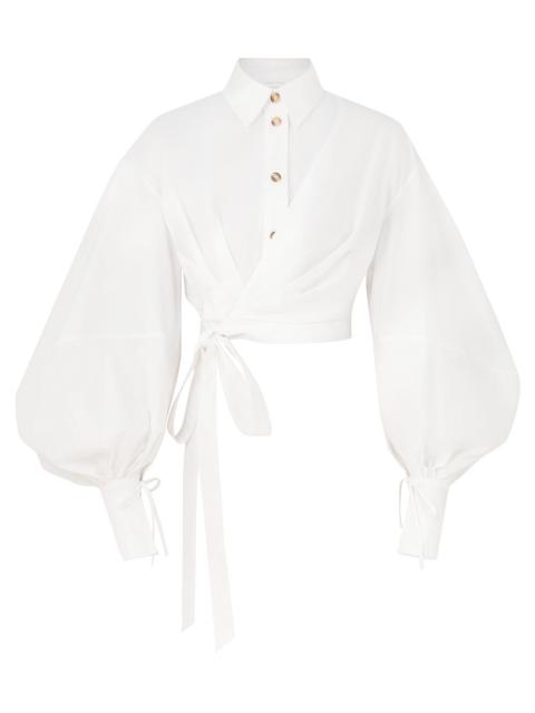 REBELLION POPLIN WRAP BLOUSE