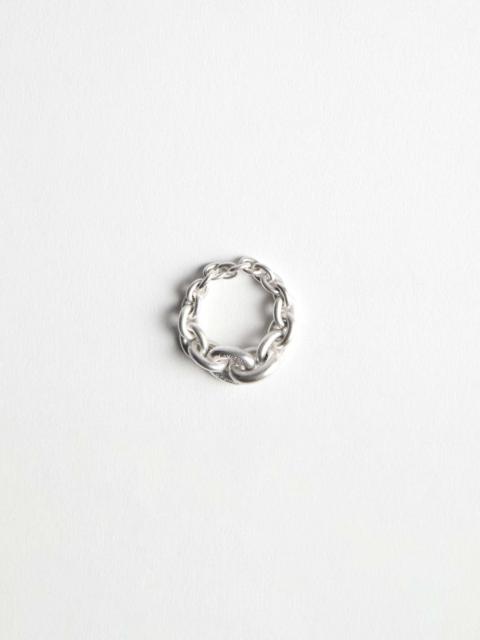 CHAIN-LINK RING IN 18KT WHITE GOLD