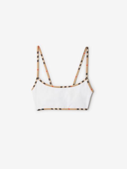 Check Trim Bikini Top