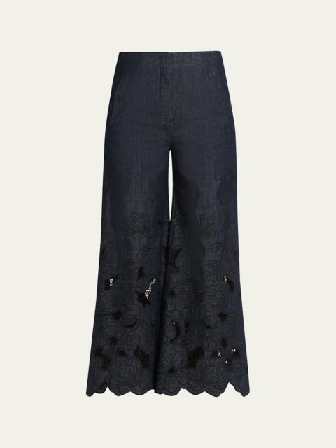 Osborne Embroidered Chambray Pants