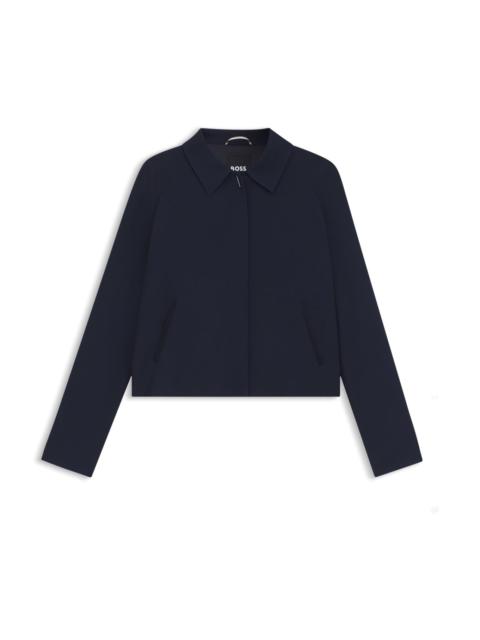 CREPE BLAZER WITH CONCEALED CLOSURE