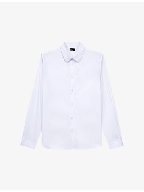 Slim-fit cotton-blend shirt