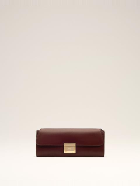 BURGUNDY SMOOTH LEATHER MIMI POUCH