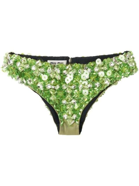 embroidered beaded silk briefs