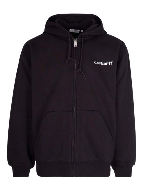 logo zip hoodie