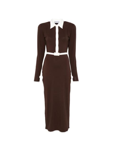 collared midi dress