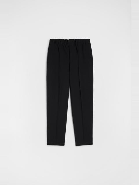 Lightweight Wool Gabardine Tapered Trousers