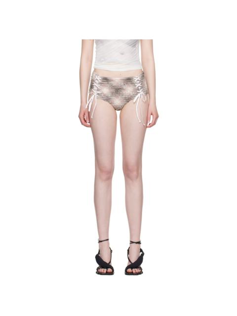 Purple Lace Up Panty Briefs