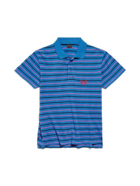 Laurel Classic Fitted Polo in Blue/pink/black