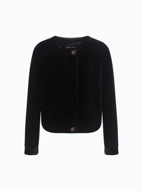 Short, velvet jacket