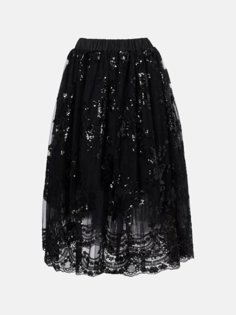 Sequined midi skirt