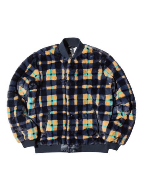 Nike SB Dunk High x Concepts Crossover Skateboard Sports Plush Plaid Jacket Asia Edition Colorblock 