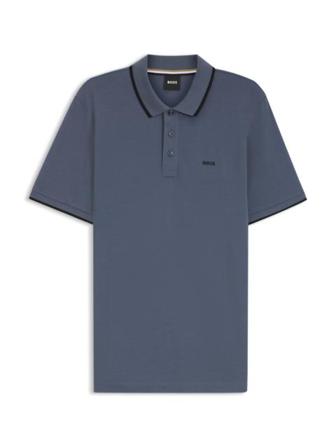COTTON-PIQUÉ POLO SHIRT WITH CONTRAST TIPPING